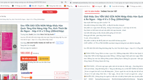 Cục An toàn thực phẩm cảnh báo Siro Yến sào sữa non quảng cáo sai sự thật