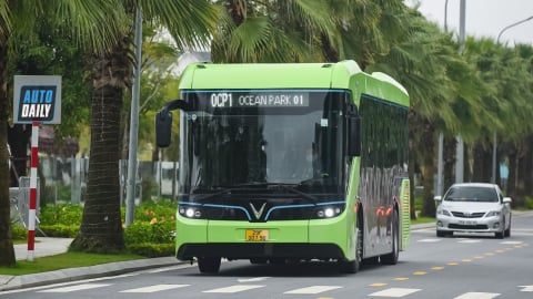 Xe buýt điện 'ngôi sao sáng' giảm tải áp lực xăng tăng giá