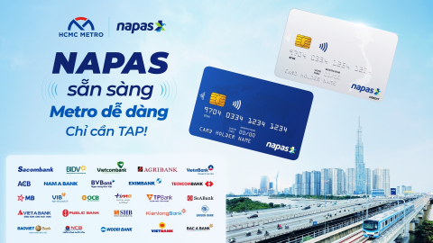 Người dân chính thức dùng thẻ NAPAS để thanh toán để đi Metro số 1