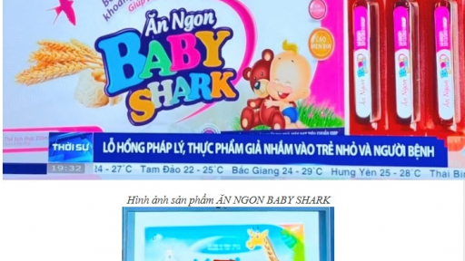 Bộ Y tế cảnh báo không mua 02 sản phẩm 'Ăn ngon Baby Shark' và 'sản phẩm Medi Kid Calcium K2' cho trẻ bị nghi giả