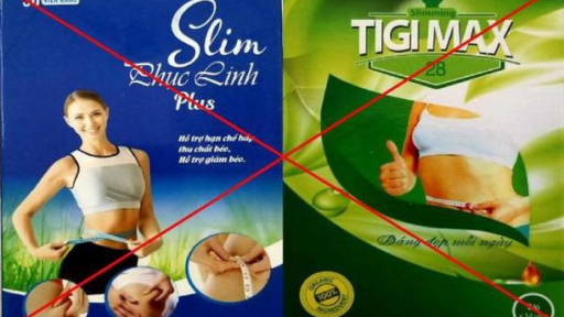 Thực phẩm giảm cân Slim Phục Linh Plus và Slimming TIGI MAX 28 có chứa chất cấm Sibutramine