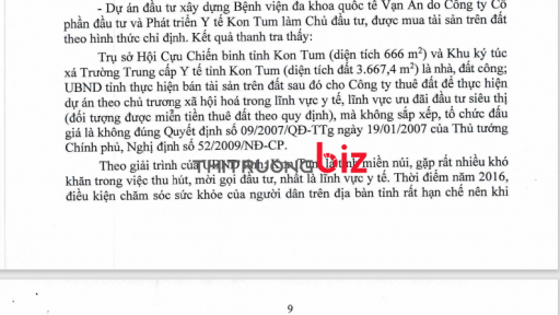 Dự án Bệnh viện Đa khoa quốc tế Vạn An không qua đấu giá