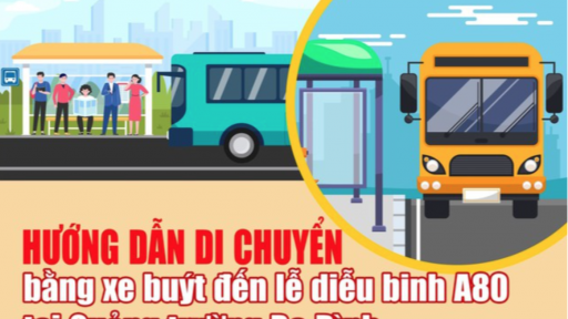 Hướng dẫn di chuyển bằng xe buýt đến lễ diễu binh, diễu hành A80 tại Quảng trường Ba Đình