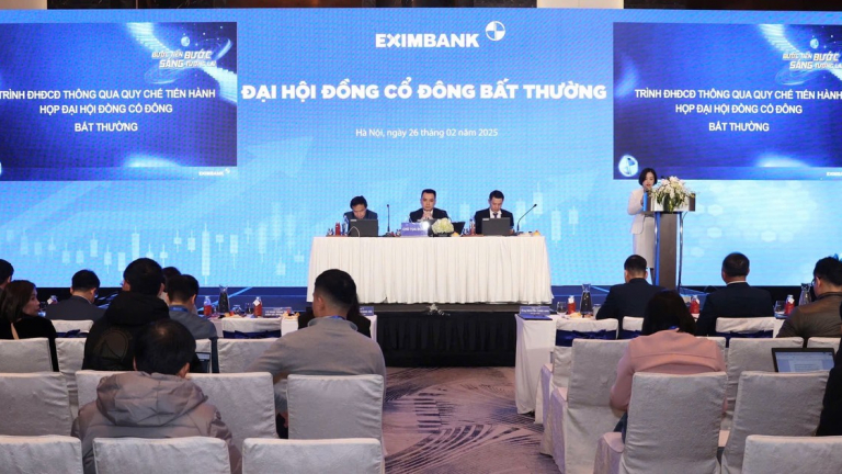 ĐHCĐ bất thường Eximbank (EIB) đã thông qua bầu bổ sung thành viên Ban Kiểm soát và sửa điều lệ