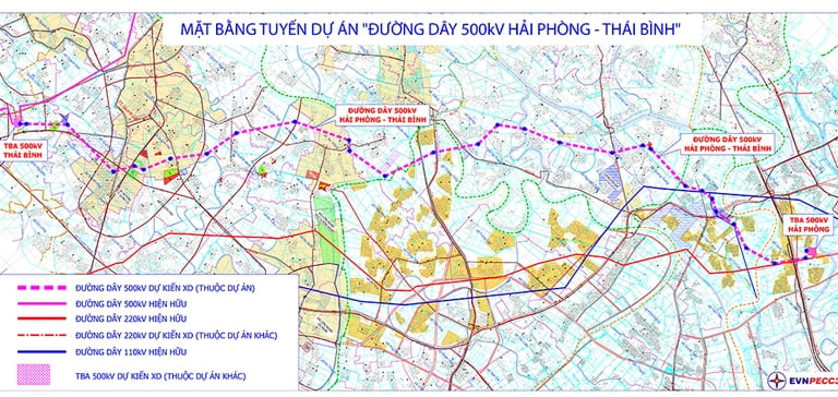 Thủ tướng giao EVNNPT làm chủ đầu tư dự án đường dây 500kV từ Hải Phòng đi Thái Bình