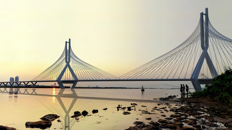 Hà Nội khởi công cầu Tứ Liên bắc qua sông Hồng