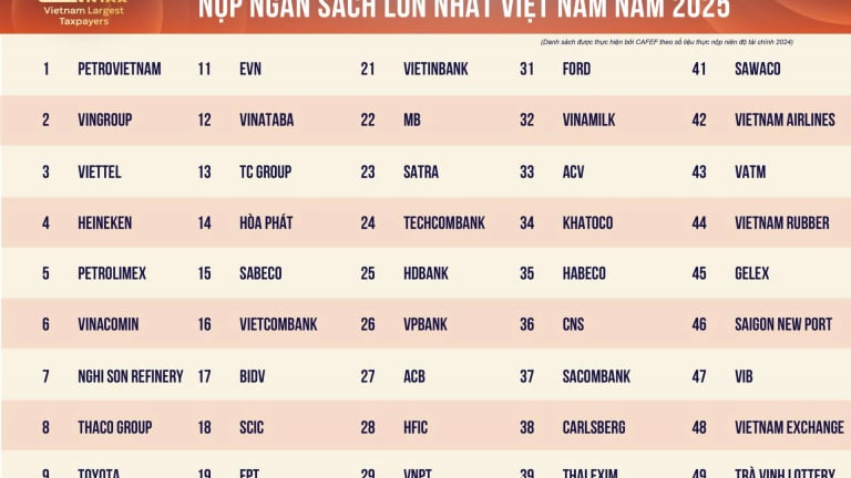 200 doanh nghiệp nộp ngân sách lớn nhất Việt Nam: Tổng nộp 794.000 tỷ đồng