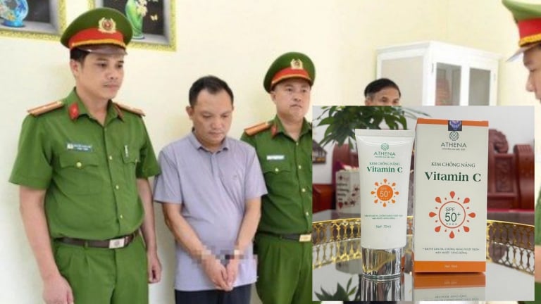 Giám đốc Công ty Athena Việt Nam bị khởi tố, bắt tạm giam vì sản xuất kem chống nắng giả