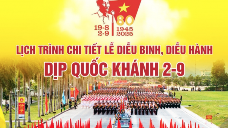 Lịch trình chi tiết Lễ diễu binh, diễu hành dịp Quốc khánh 2/9