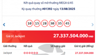 Kết quả xổ số Vietlott Power ngày 14/8/2025
