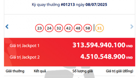 Kết quả xổ số Vietlott Power ngày 9/7/2025