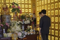 Dàn sao Việt thất thần trong lễ cúng thất Phan Minh Lộc ở chùa