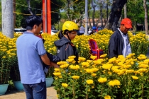 Chợ hoa xứ Huế tấp nập người mua người bán những ngày cận Tết