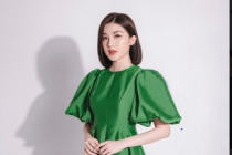 Lương Thanh làm mẫu cho bộ sưu tập mới của NTK Hà Duy