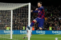 Messi ghi bàn duy nhất, Barca tạm chiếm ngôi đầu của Real Madrid