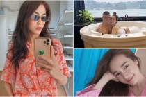 Sao Việt hôm nay: Vợ chồng Jennifer Phạm tình tứ trong bồn tắm, Tăng Thanh Hà bị chê không còn xinh đẹp