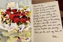 Kim Lý viết thư tay gửi Hà Hồ nhân kỷ niệm 3 năm yêu nhau