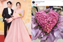 TiTi khoe đóa hoa hồng kèm lời nói 'yêu em' sau khi chúc mừng sinh nhật đàn chị Nhật Kim Anh