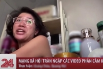 Hình ảnh Trang Trần livestream bán hàng, sử dụng ngôn từ phản cảm bị đưa lên sóng truyền hình