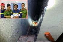 Toàn cảnh cuộc giải cứu bé sơ sinh bị bỏ rơi giữa 2 khe tường ở Hà Nội