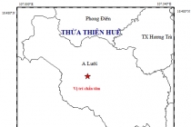 Thừa Thiên Huế xảy ra động đất 2.4 độ richter