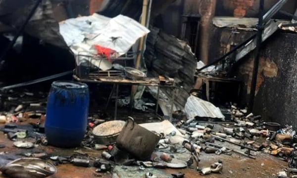 Cháy cơ sở sang chiết gas ở Bình Phước, 2 vợ chồng nhập viện cấp cứu