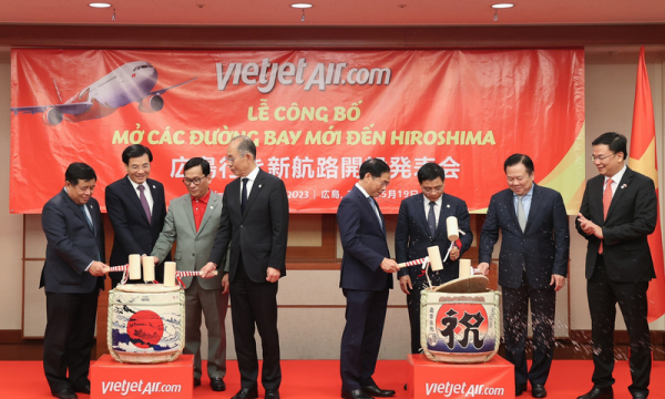 Vietjet công bố đường bay thẳng đầu tiên giữa Việt Nam và Hiroshima mừng Hội nghị thượng đỉnh G7
