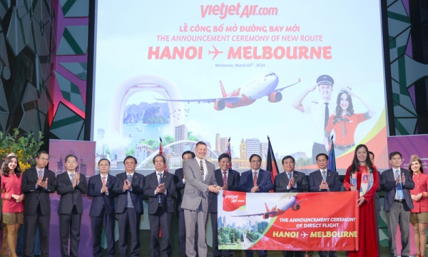 Vietjet công bố đường bay Melbourne – Hà Nội tại Diễn đàn Doanh nghiệp Việt Nam – Australia 2024