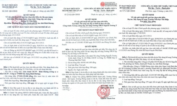 CIC39 bị loại thầu ở cấp tỉnh vì văn bằng 'có dấu hiệu làm giả', vẫn trúng liên tiếp tại Thuận An, Dĩ An, Phú Giáo