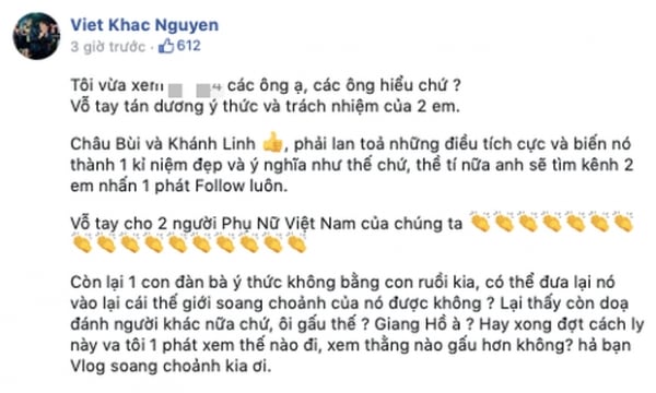 Vũ Khắc Tiệp và Khắc Việt tranh cãi nảy lửa ăn miếng trả miếng trên mạng xã hội
