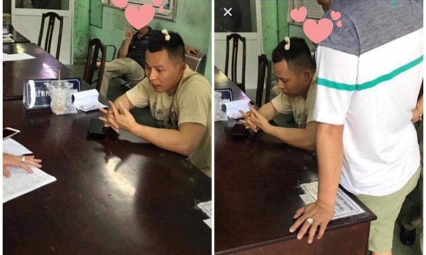 Vũ Khắc Tiệp lộ thêm ảnh ở đồn công an với vẻ mặt căng thẳng