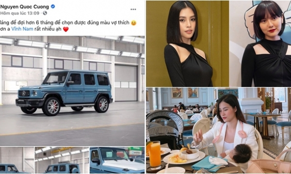 Sao Việt hôm nay: Cường Đôla mua siêu xe 10 tỷ tặng vợ, Tiểu Vy bị soi vì mặc áo hao hao Hải Tú