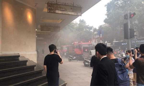 Cháy tầng hầm Trung tâm thương mại Tràng Tiền Plaza