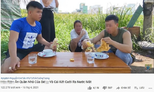 Công an vào cuộc vụ Kênh YouTube đăng video ăn trứng chiên kèm quần nhỏ phụ nữ