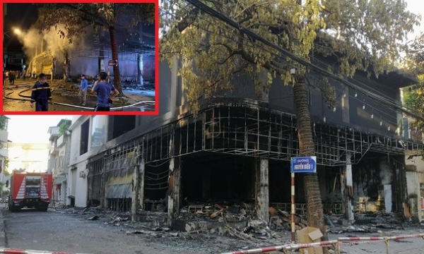 Cháy lớn ở phòng trà tại Nghệ An, ít nhất 6 người chết