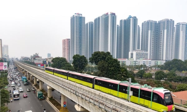 Chạy thử 6 đoàn tàu đường sắt Nhổn - Ga Hà Nội
