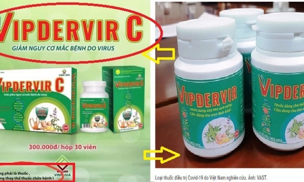 Vụ thực phẩm chức năng Vipdervir C: Tên giống nhau dễ gây hiểu lầm cho người tiêu dùng