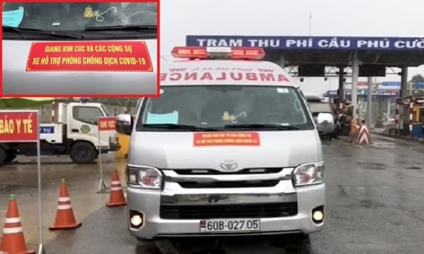 Xôn xao xe cứu thương dán chữ 'Giang Kim Cúc' chở chui 3 người thông chốt