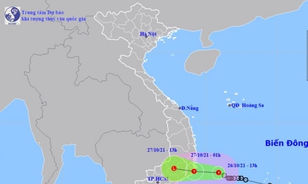 Áp thấp nhiệt đới sẽ vào Khánh Hòa - Bình Thuận; cảnh báo mưa lớn nhiều nơi