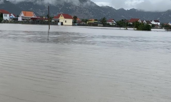 Ninh Thuận: Mưa lớn gây ngập cục bộ ở nhiều nơi