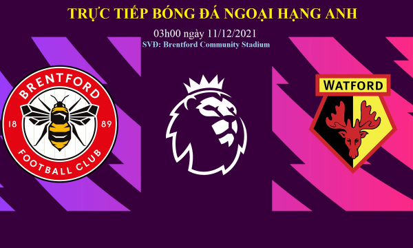 Link xem trực tiếp Brentford vs Watford (Ngoại hạng Anh), 03h00 ngày 11/12