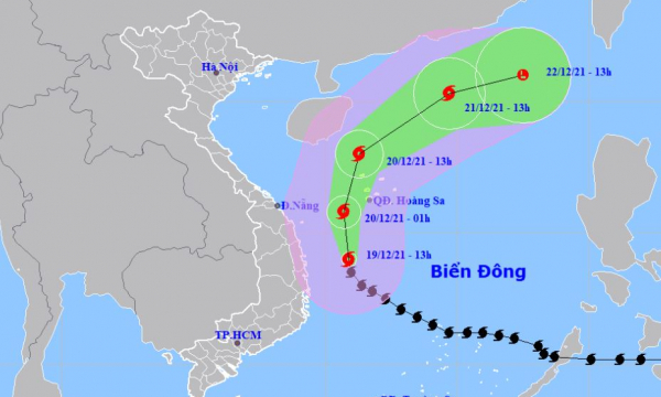 Tin bão khẩn cấp cơn bão số 9 ngày 19/12