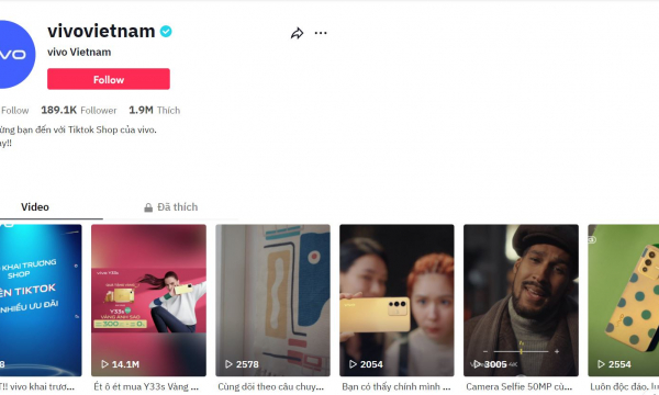 Vivo mở rộng kênh bán hàng qua Tiktok