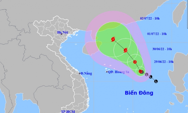 Tin áp thấp nhiệt đới trên Biển Đông trưa 29/6 và cảnh báo mưa lớn trên đất liền