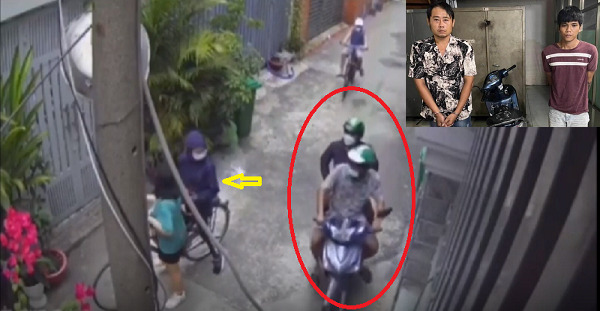 Bắt được 2 tên cướp táo tợn tìm đến tận cửa giật điện thoại của cô gái TP HCM