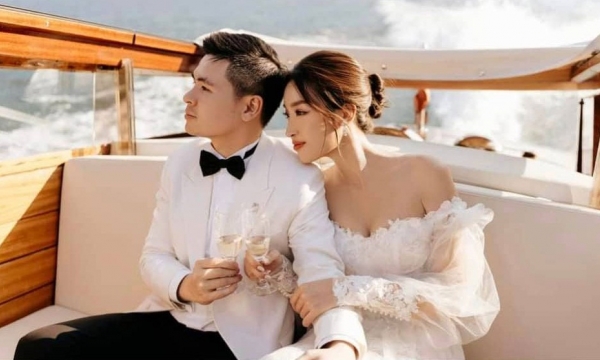 Hoa hậu Đỗ Mỹ Linh công khai ảnh cưới, chính thức thông báo kết hôn với thiếu gia nhà bầu Hiển