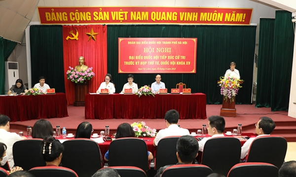 Đồng chí Nguyễn Ngọc Tuấn tiếp xúc cử tri quận Nam Từ Liêm trước Kỳ họp thứ 4, Quốc hội khóa XV