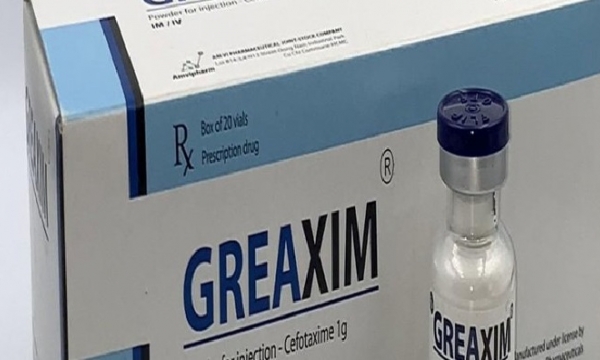 Sở Y tế Yên Bái thông báo thu hồi 2 lô thuốc bột pha tiêm Greaxim 2g, VD-33386- 19 và Greaxim, VD-18235-13