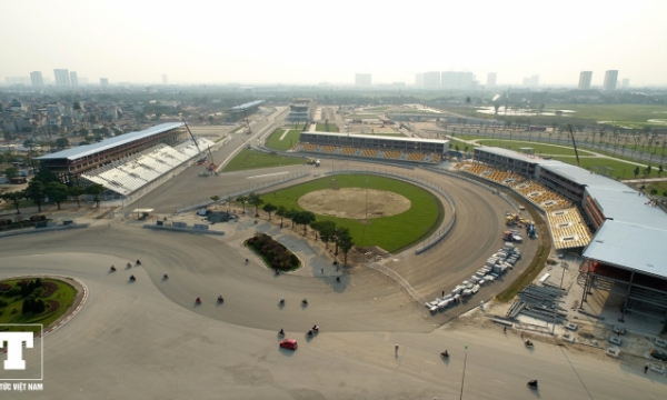 Cận cảnh đường đua F1 tại Hà Nội đang gấp rút hoàn tất chờ ngày khởi tranh