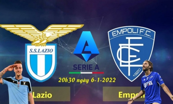 Soi kèo Lazio vs Empoli, 20h30 ngày 6/1/2022, vòng 20 Serie A